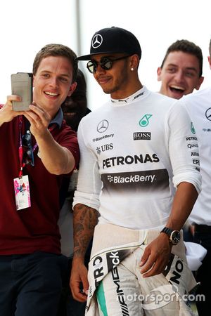 Lewis Hamilton, Mercedes AMG F1 with fans