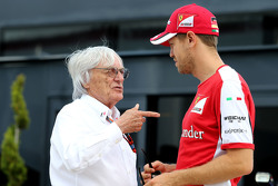 Bernie Ecclestone y Sebastian Vettel, Scuderia Ferrari