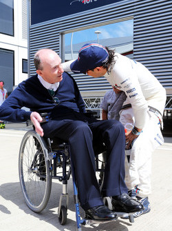 Frank Williams, Williams Team Owner with Felipe Massa, Williams