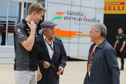 Nico Hulkenberg, Sahara Force India F1, Sir Jackie Stewart con Sir Martin Sorrell