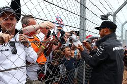Lewis Hamilton, Mercedes AMG F1 with the fans