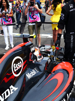 Jenson Button, McLaren MP4-30 no grid