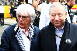 Bernie Ecclestone, with Jean Todt, FIA President on the grid
