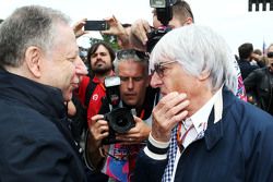 Jean Todt, FIA President with Bernie Ecclestone, on the grid