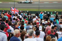 Lewis Hamilton, Mercedes AMG F1 W06 passes fans