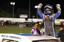Race winner Rico Abreu celebrates