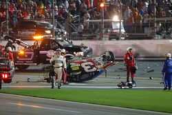 The wrecked car of Austin Dillon, Richard Childress Racing Chevrolet