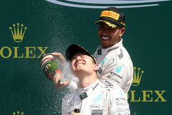 Podium: race winner Lewis Hamilton, Mercedes AMG F1 Team, second place Nico Rosberg, Mercedes AMG F1 Team