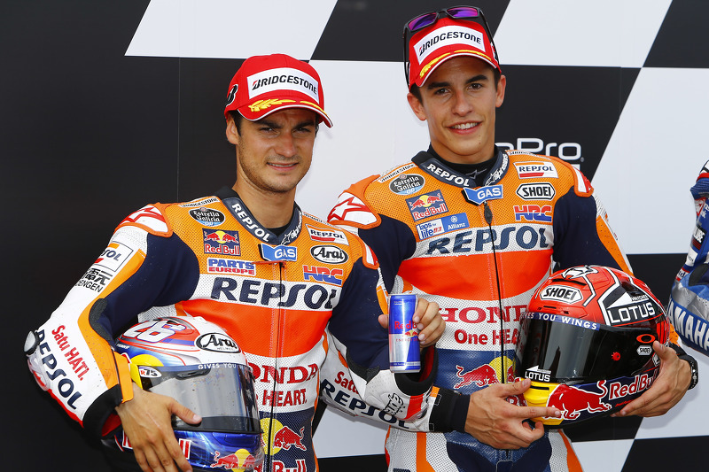 Peringkat kedua qualifier Dani Pedrosa, dan polesitter Marc Marquez, Repsol Honda Team