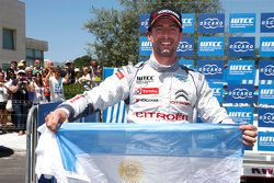 Le vainqueur Jose Maria Lopez, Citroën C-Elysée WTCC, Citroën World Touring Car team