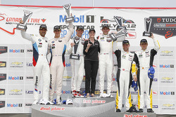 GTLM podium: winner Patrick Pilet, Nick Tandy, second place Lucas Luhr, John Edwards, third place Jan Magnussen, Antonio Garcia