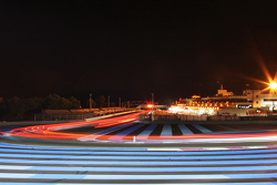 Night racing action