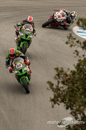 Tom Sykes, Kawasaki Racing, Jonathan Rea, Kawasaki Racing, Leon Haslam, Aprilia Racing Team Red Devils