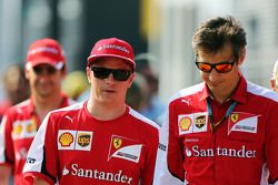 Kimi Raikkonen, Ferrari with Massimo Rivola, Ferrari Sporting Director