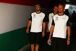 Fernando Alonso, McLaren with team mate Jenson Button, McLaren