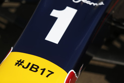 #JB17' logo on car of Pierre Gasly, DAMS