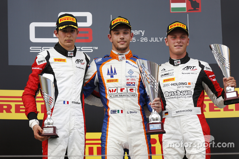 El podio de las GP3 Series en 2015