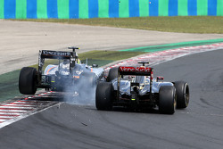 Sergio Perez, Sahara Force India en Pastor Maldonado, Lotus F1 Team