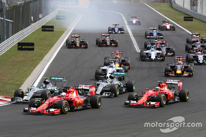 Yarışın startı, Sebastian Vettel, Scuderia Ferrari