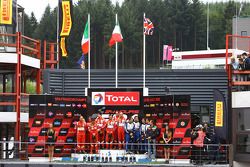 PRO-AM class podium: winners Stéphane Lemeret, Pasin Lathouras, Alessandro Pier Guidi, Gianmaria Bru