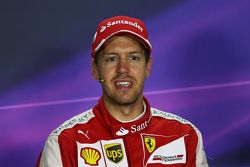 Sebastian Vettel, Ferrari lors de la conférence de presse de la FIA