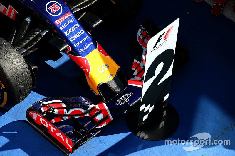 De wagen van Daniil Kvyat, Red Bull Racing