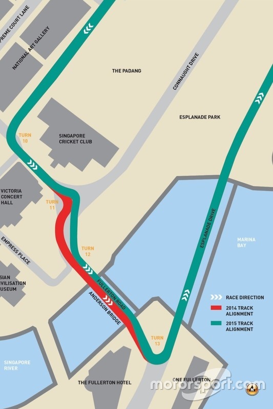 Modifications sur le circuit de Singapour