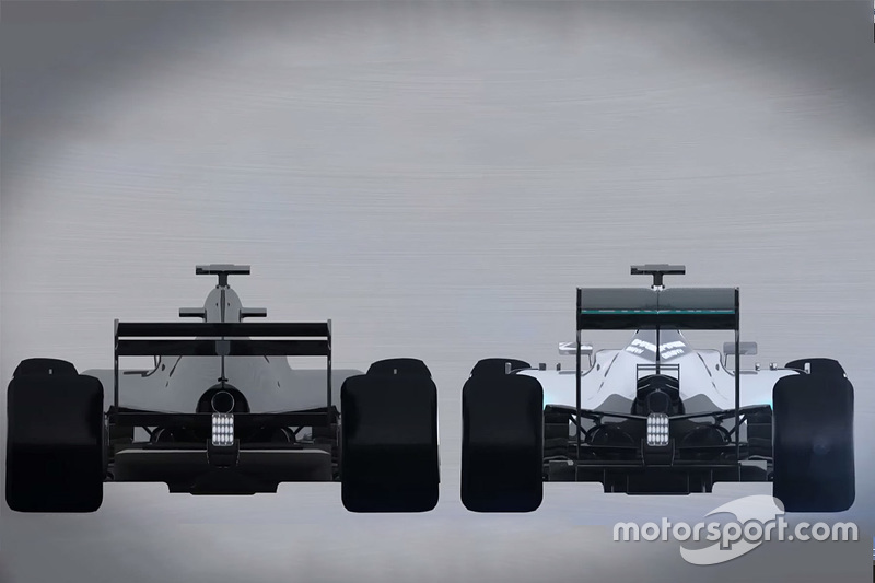 Formel-1-Vergleich 2016/2017: Heckansicht