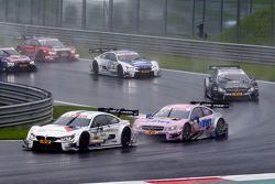 Martin Tomczyk, BMW Team Schnitzer BMW M4 DTM leads Lucas Auer, ART Grand Prix Mercedes-AMG C63 DTM 