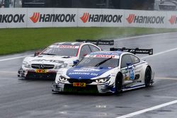 Maxime Martin, BMW Team RMG BMW M4 DTM leads Paul di Resta, HWA AG Mercedes-AMG C63 DTM