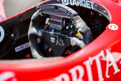 Detail view of the cockpit of Scott Dixon, Chip Ganassi Racing Chevrolet