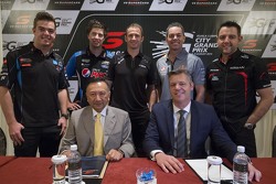 (Back Row)Scott McLaughlin, Gary Rogers Motorsport and Chaz Mostert, Prodrive Racing Australia and W