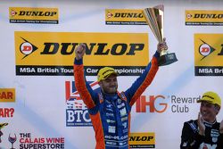 Podium: race winner Jack Goff, MG 888 Racing