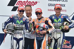 Podium: ganador, Marc Márquez, Repsol Honda Team, segundo, Jorge Lorenzo, Yamaha Factory Racing, ter