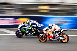 Valentino Rossi, Yamaha Factory Racing, et Dani Pedrosa, Repsol Honda Team