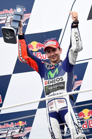 Podio: secondo Jorge Lorenzo, Yamaha Factory Racing