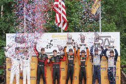 Class winners podium: P class winners #31 Action Express Racing Corvette DP: Eric Curran, Dane Cameron, PC class winners #11 RSR Racing Oreca FLM09 Chevrolet: Chris Cumming, Bruno Junqueira, GTLM class winners #911 Porsche Team North America Porsche 911 RSR: Nick Tandy, Patrick Pilet, GTD class winners #33 Riley Motorsports SRT Viper GT3-R: Ben Keating, Jeroen Bleekemolen