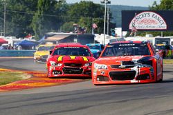 Justin Allgaier, HScott Motorsports Chevrolet and Jamie McMurray, Chip Ganassi Racing Chevrolet