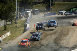 Steve Arpin, Chip Ganassi Racing Ford and Ken Block, Hoonigan Racing Division Ford and Austin Dyne, Bryan Herta Rallysport Ford and Scott Speed, Andretti Autosport Volkswagen
