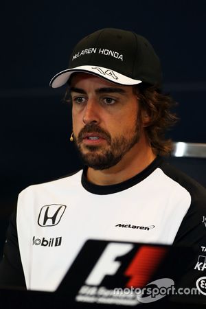 Fernando Alonso, McLaren in the FIA Press Conference