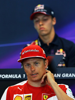 Kimi Raikkonen, Ferrari en la conferencia de prensa de la FIA