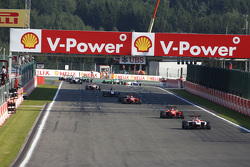 Esteban Ocon, ART Grand Prix leads Emil Bernstorff, Arden International
