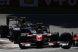 Daniel de Jong, MP Motorsport leads Pierre Gasly, DAMS
