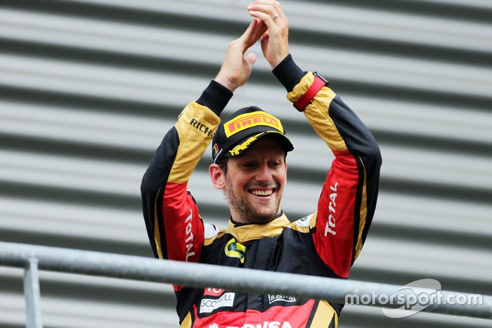 Tercer lugar Romain Grosjean, Lotus F1 Team