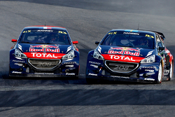 Timmy Hansen, Team Peugeot Hansen and Davy Jeanney, Team Peugeot Hansen
