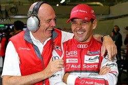 Dr. Wolfgang Ullrich, head of Audi Sport with Benoit Tréluyer, Audi Sport Team Joest