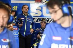 Davide Brivio et Aleix Espargaro, Team Suzuki MotoGP