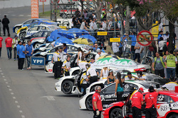 La calle de boxes del circuito callejero de Santa Fe