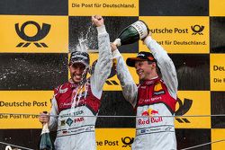 Podium: Mike Rockenfeller, Audi Sport Team Phoenix Audi RS 5 DTM and Mattias Ekström, Audi Sport Tea