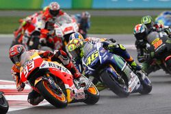 Marc Marquez, Repsol Honda Team, et Valentino Rossi, Yamaha Factory Racing